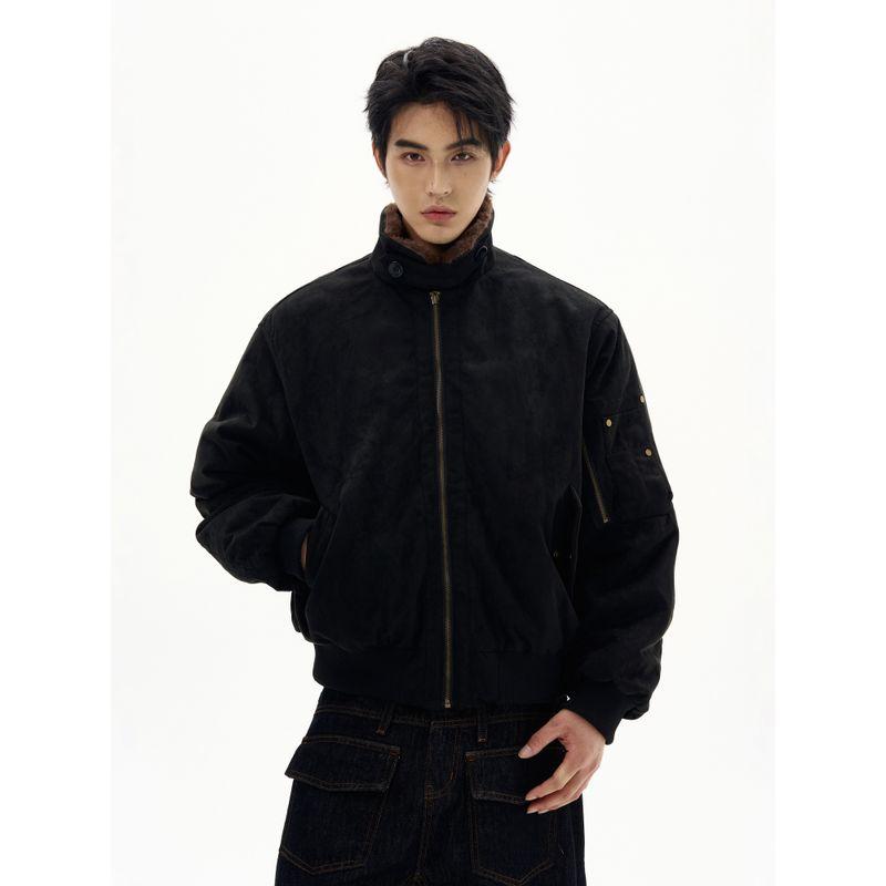 Kisko Winter American-Style Fur Collar Cleanfit Thickened Suede Jacket Cotton Coat Unisex Trendy Brand Warm Oversized Coat