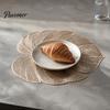 Flexible PVC Dining Mats Monstera Leaf Placemat, Hollow Table Mat, Waterproof Oil Proof Heat Washable Placemats Resistant for Wedding Banquet