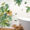 Colorful Tropical Plant Leaves Flowers Wall Sticker Removable Waterproof Self-Adhesive Home Wall Decor
