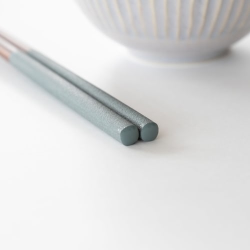 Sunny Life Design Wakasa Lacquer Chopsticks, Antibacterial Finish, Dishwasher Safe, 23cm, Rounded Tip, Blue, Made in Japan, 264420