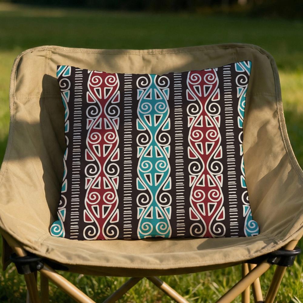 Aztec Ethnic Pattern Cushion Cover Soft Reversible Durable Pillow Cover MultiScene Use for Home Car Daily Comfort