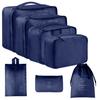 Seven-Piece Travel Storage Set: Wash Bag, Clothes, Underwear Organizer & Folding Sub-Pack