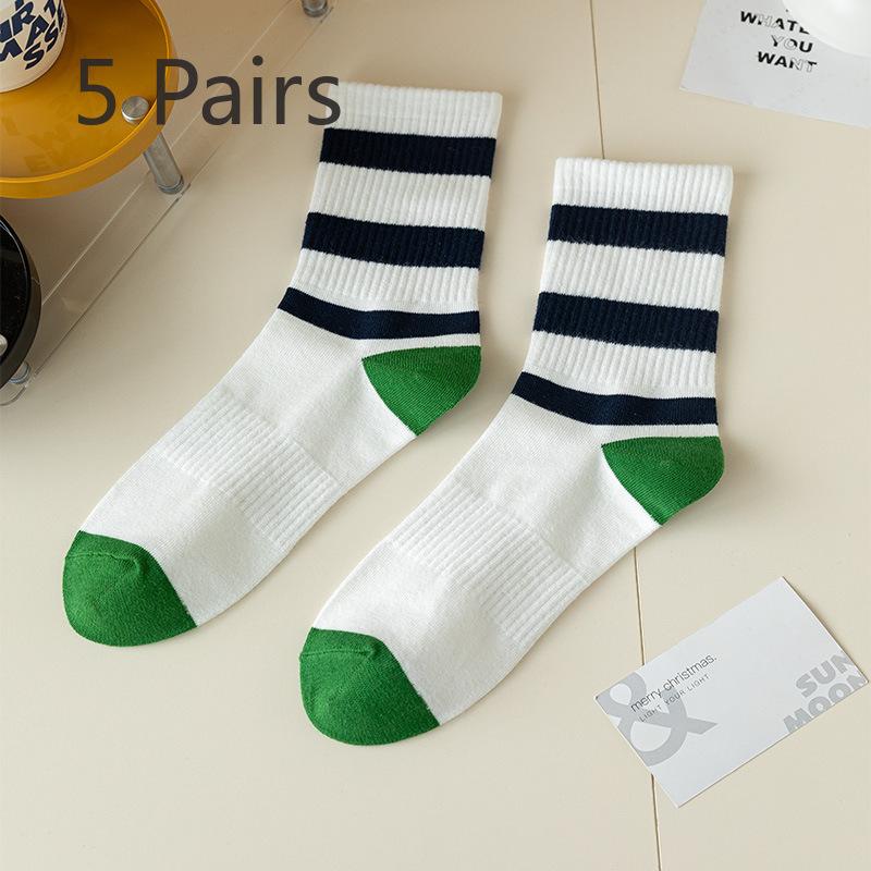 

5 Pairs of Men s New Autumn and Winter Pure Cotton Anti Odor Youth Sports Basketball Tube Socks 5 Pairs