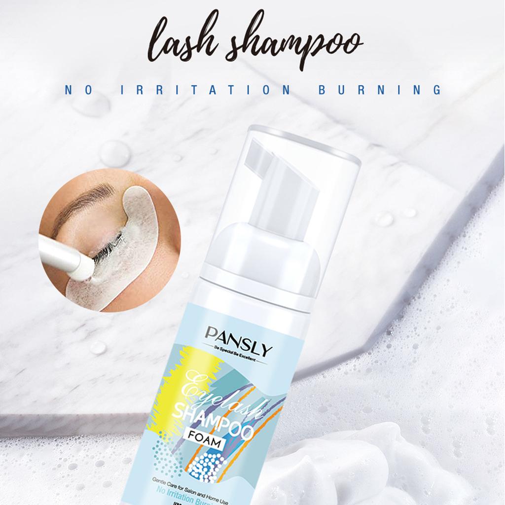 PANSLY Shampoo per ciglia Pulizia morbida delle ciglia Innesto Extension Ciglia Mousse Schiuma 50ml