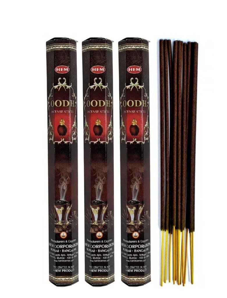 Vonné tyčinky Oudh, 3 krabičky po 20 tyčinkách