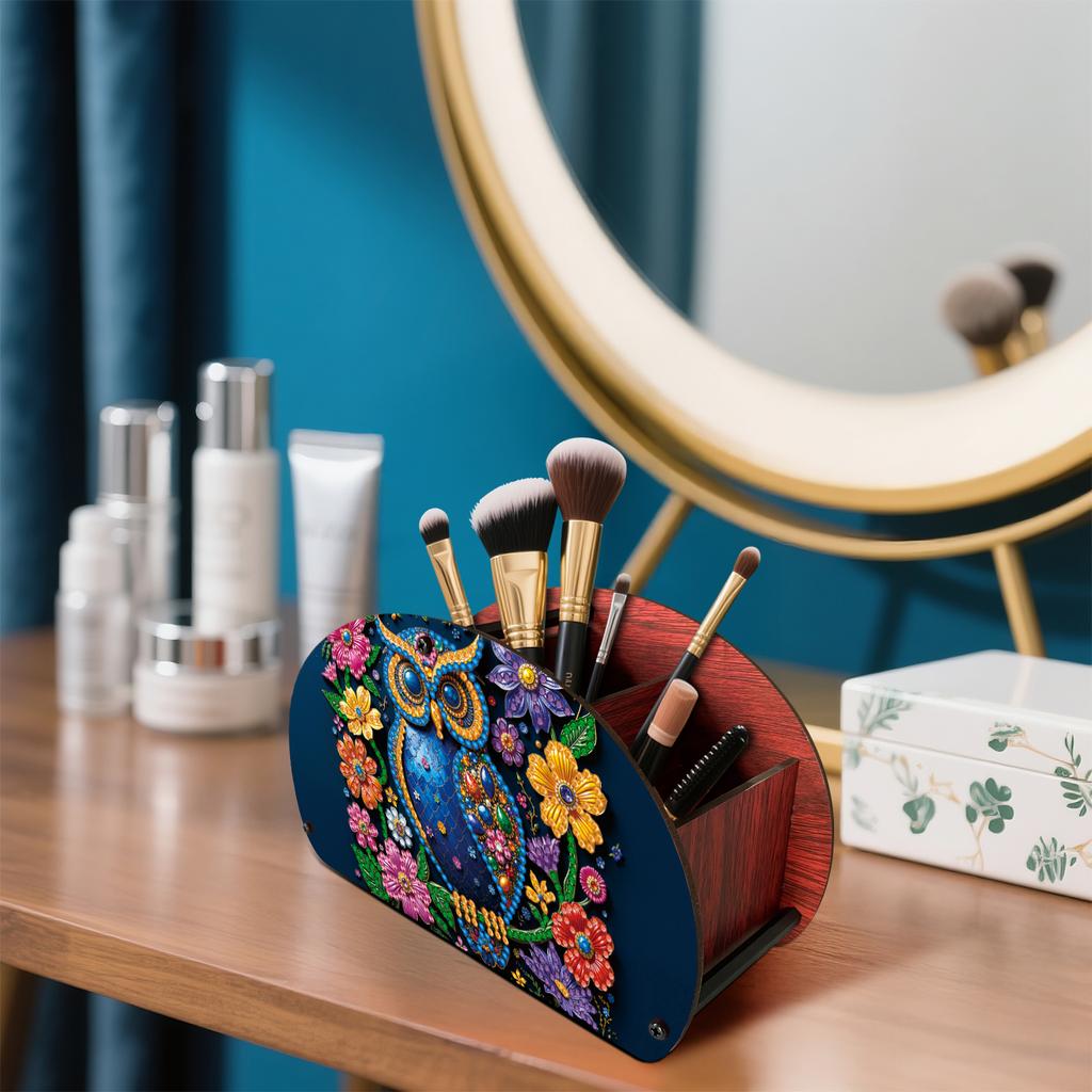Completed Diamond Art Jewelry Box Kits Handmade Storage Holder Case Makeup Brush Storage Box for Home Decor Desk Accessories