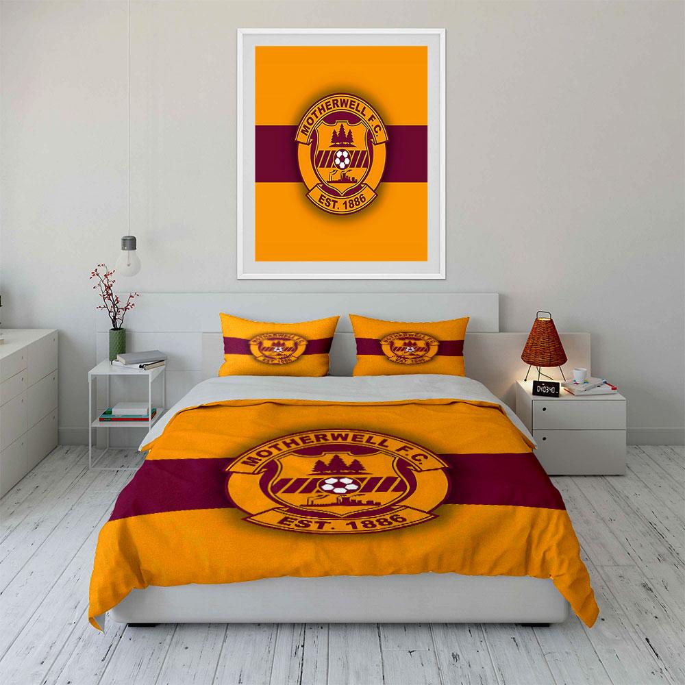Set Biancheria da Letto Motherwell FC Set Copripiumino Copripiumino Federe (1 * Copripiumino 2 * Federe, senza piumino)