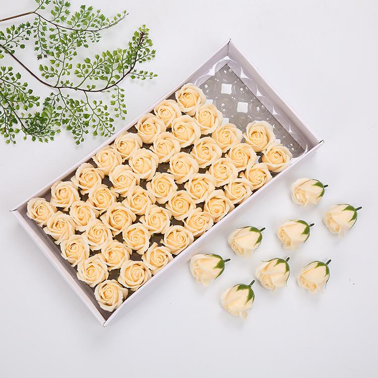 50pcs/box Soap Roses Romantic Wedding Valentine's Day Gift Wedding Home Decoration Holding Flowers Party Flower Decor Supplies