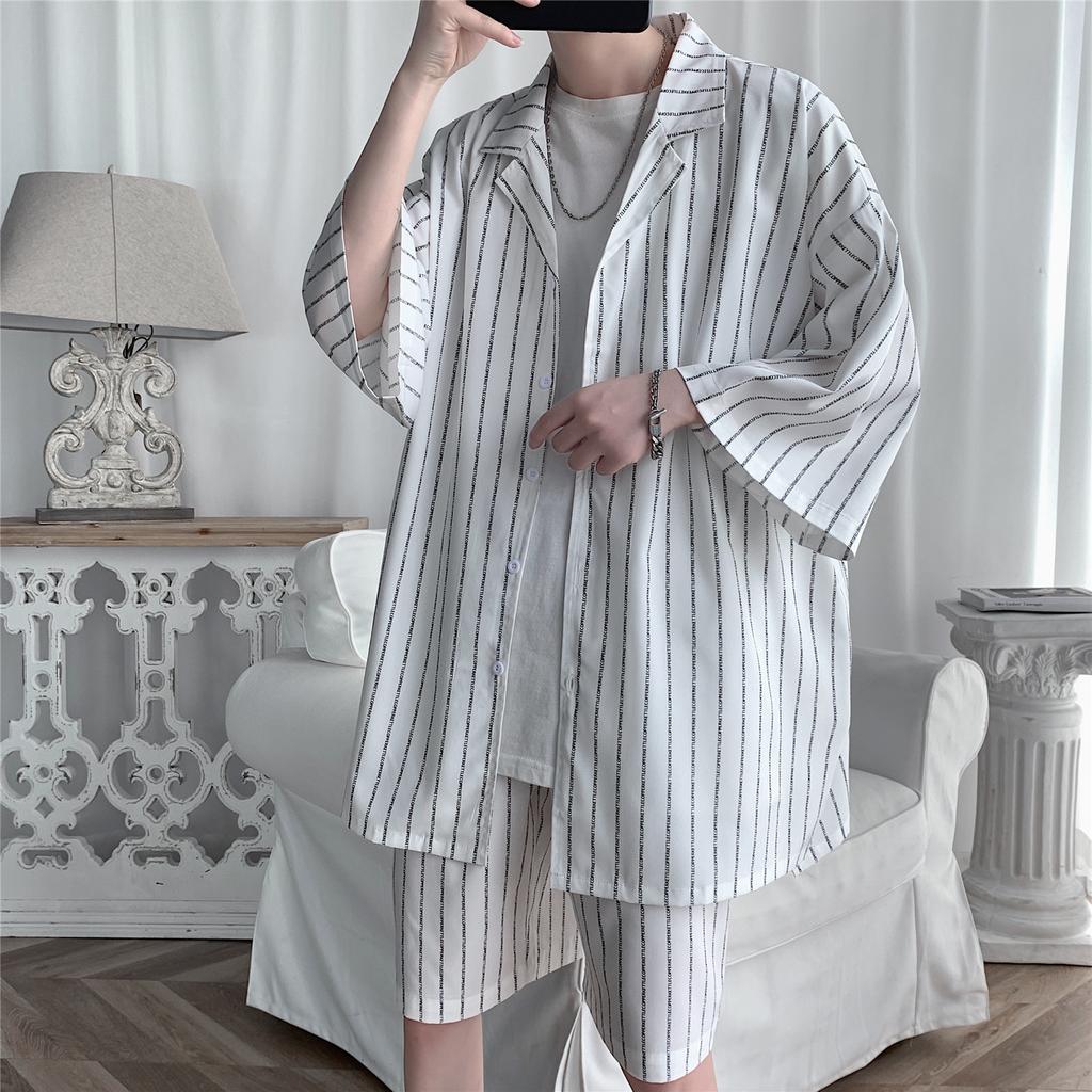 Summer Men Tracksuit Jacket Shorts 2 Pcs Set Summer Male Sports Suit Lightweigh Suit Plus Size