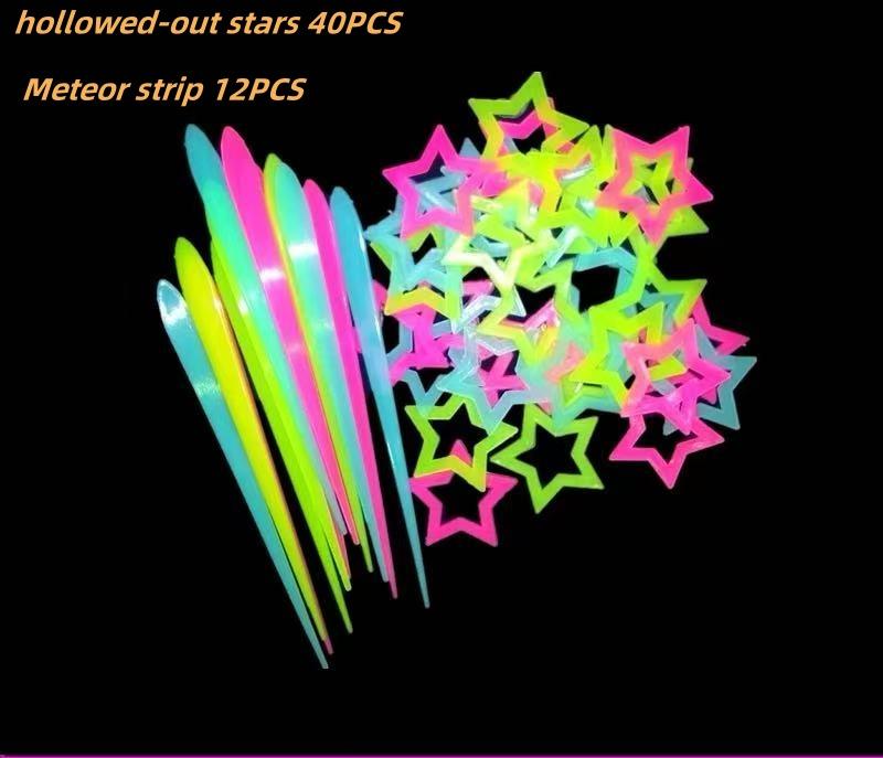 100/300 BUC Stele Luminoase în Întuneric Autocolante de Perete Fluorescente Adezive 3D Decorațiuni pentru Casă Cameră Copii Bebeluși Plafon