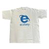 Ecstasy Internet Explorer Logo Parody White T-Shirt