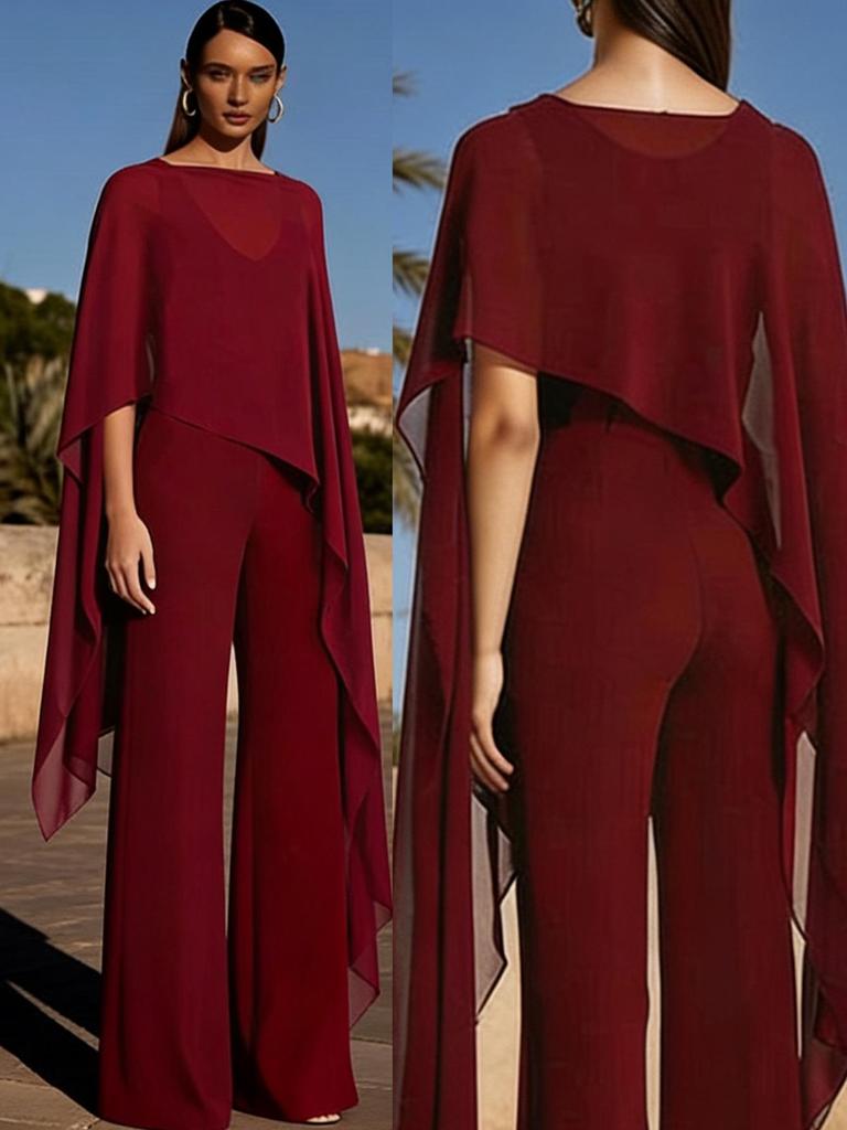 New Women's Irregular Top & Slim-Fit Jumpsuit Two-Piece Set - Elegant Party Fashion