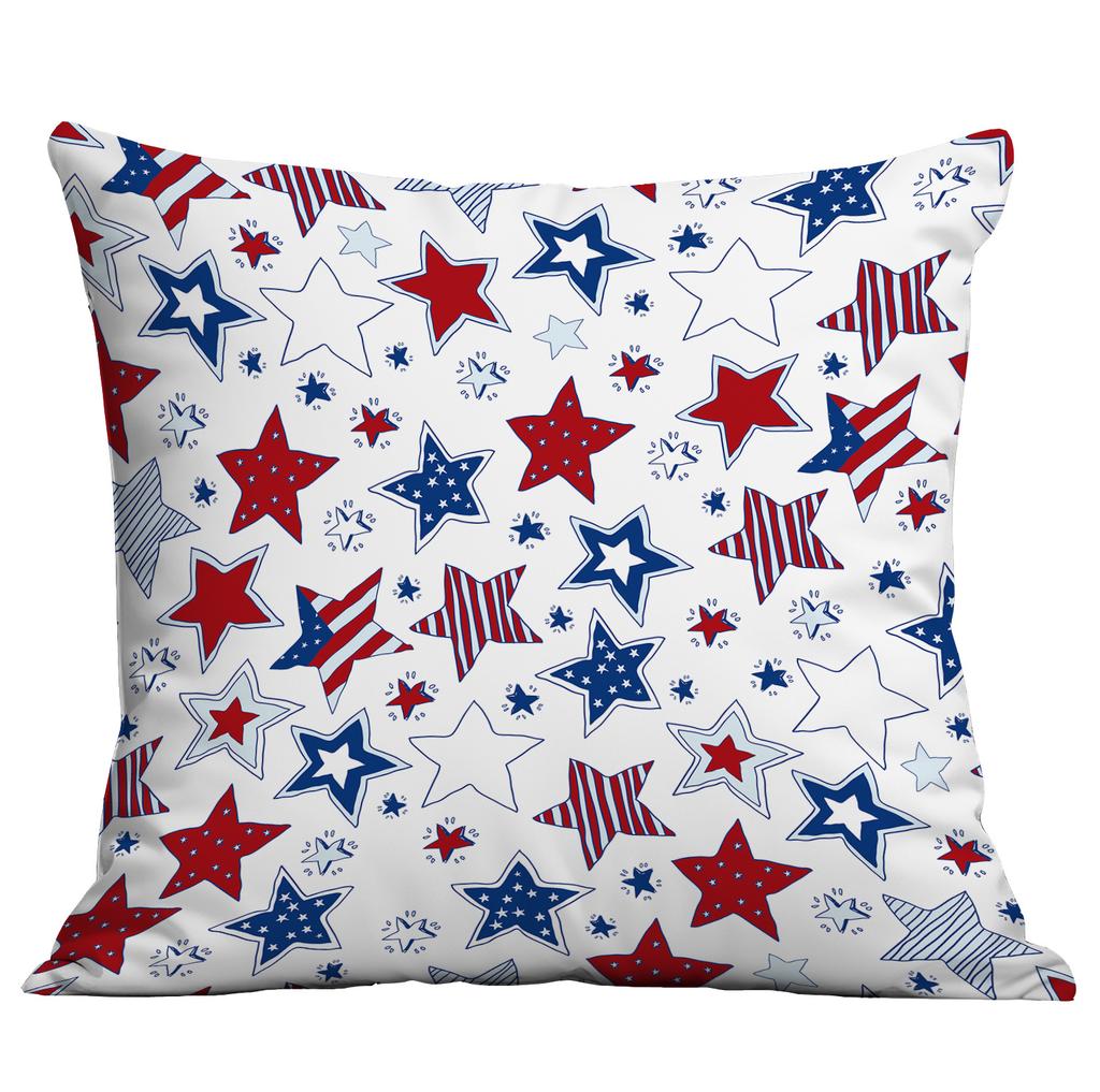 Fünfzackige Sterne und Streifen Bunte Flaggen Kissenbezug Zuhause Sofa Kissenbezug
