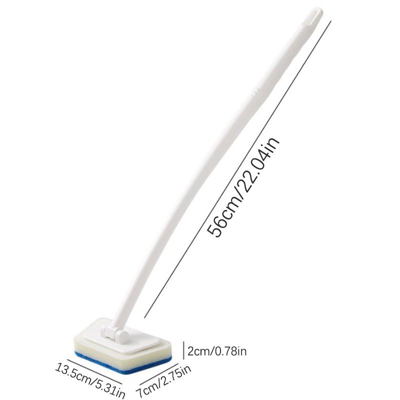 Multifunctional Bathroom Wall Brush, Removable Sponge, Long Handle, Tile, Floor, Bathtub Brushes, Household Cleaning Tools