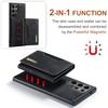 Phone Case Magnetic Detachable Wallet Card Holder Stand Cover Fit for Samsung Galaxy S21 Black S21 Plus