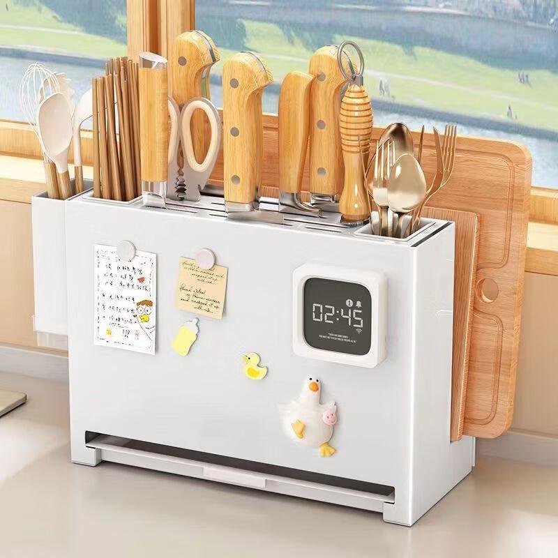 Multifunctional Kitchen Countertop Knife and Chopping Board Holder