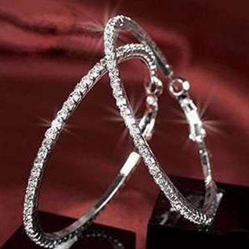 Women's Luxury Party Crystal Rhinestone Earring  Hoop Ear Ring Jewelry Charms