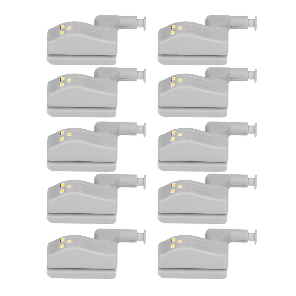 10 Pack Warm White Cabinet Hinge Light 3 LED Beads Closet Wardrobe Light LED Night Light Home Decor