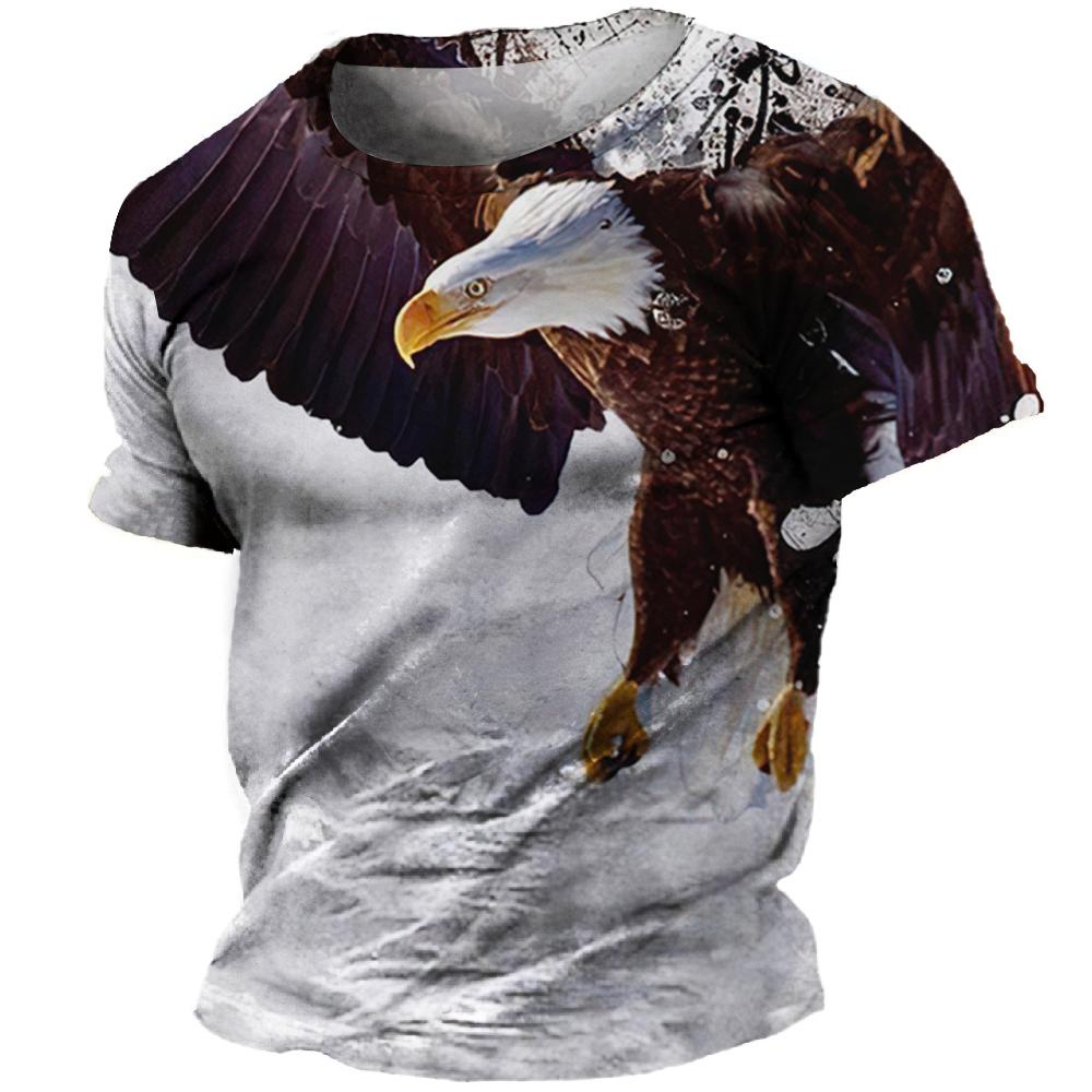 T-shirt 3D Printed Crow Bird Pattern Summer Men Women Kids Personality Hip Hop Street Harajuku Style Oversized Crewneck T-shirt