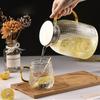Wheat Ear Pattern Glass Cold Water Kettle High Borosilicate Glass Cold Water Kettle Household Large Capacity Juice Lemon Pot