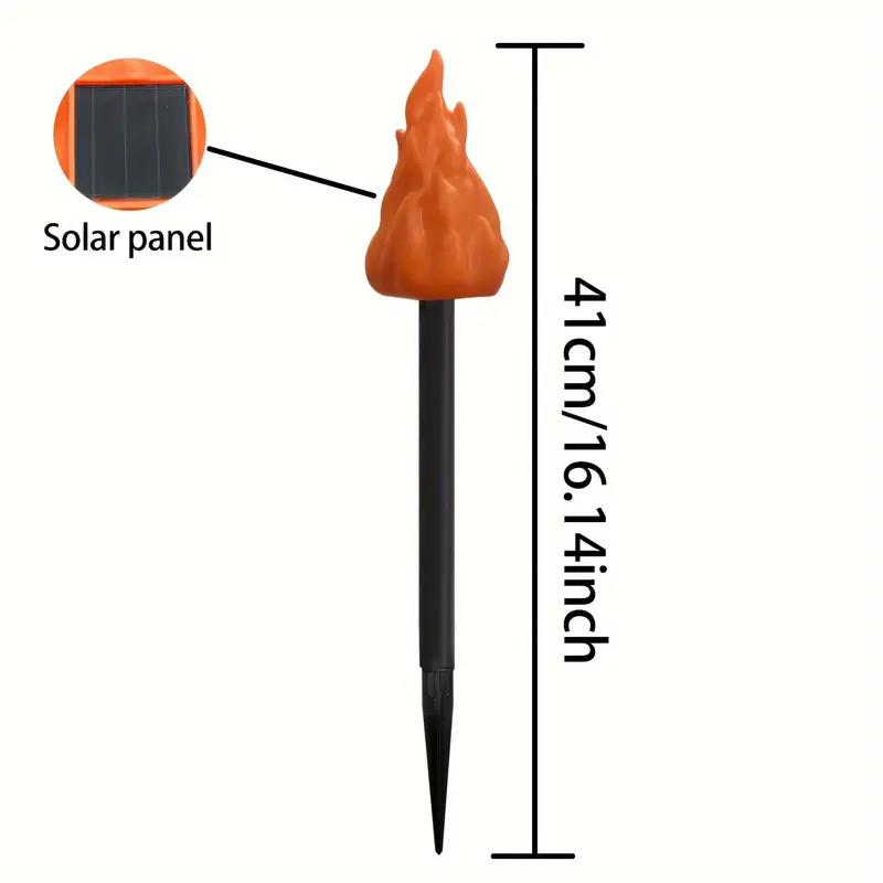 1/2pcs Solar LED Flame Lights Flickering Flame Garden Lamps Outdoor Decor In Gardens Lawns Courtyards Landscaping Lawn Light