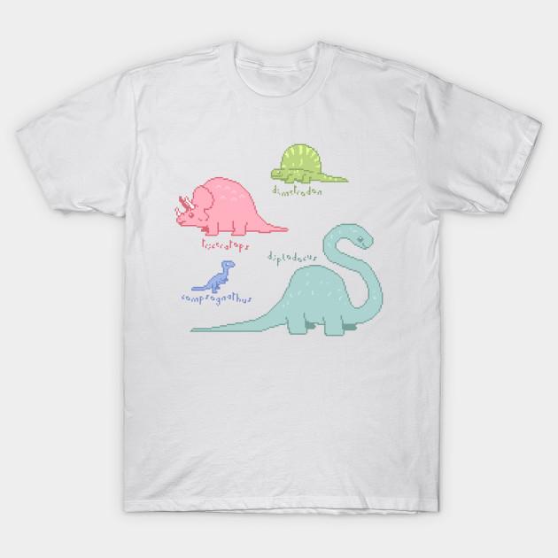 Men Black Print T-shirt Pixel Art Dinosaur No-Cut Transfer Paper Print Cotton Tshirt L белый