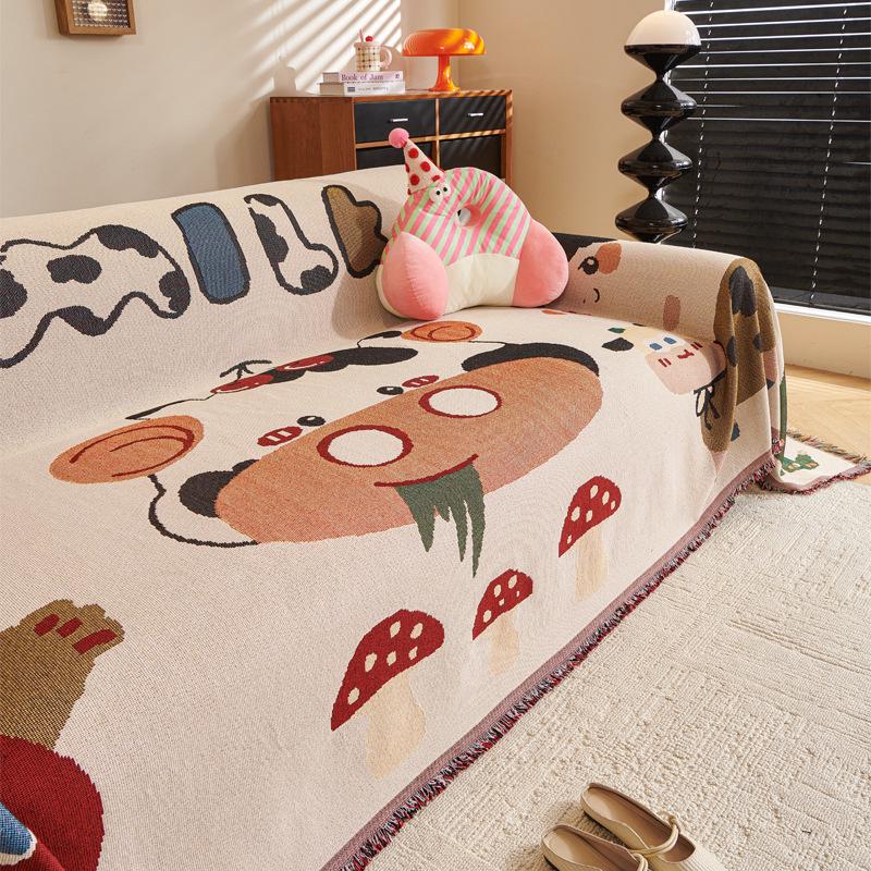 Universal Cat-Scratch Resistant Sofa Cover, Dustproof Blanket Pad for All Seasons