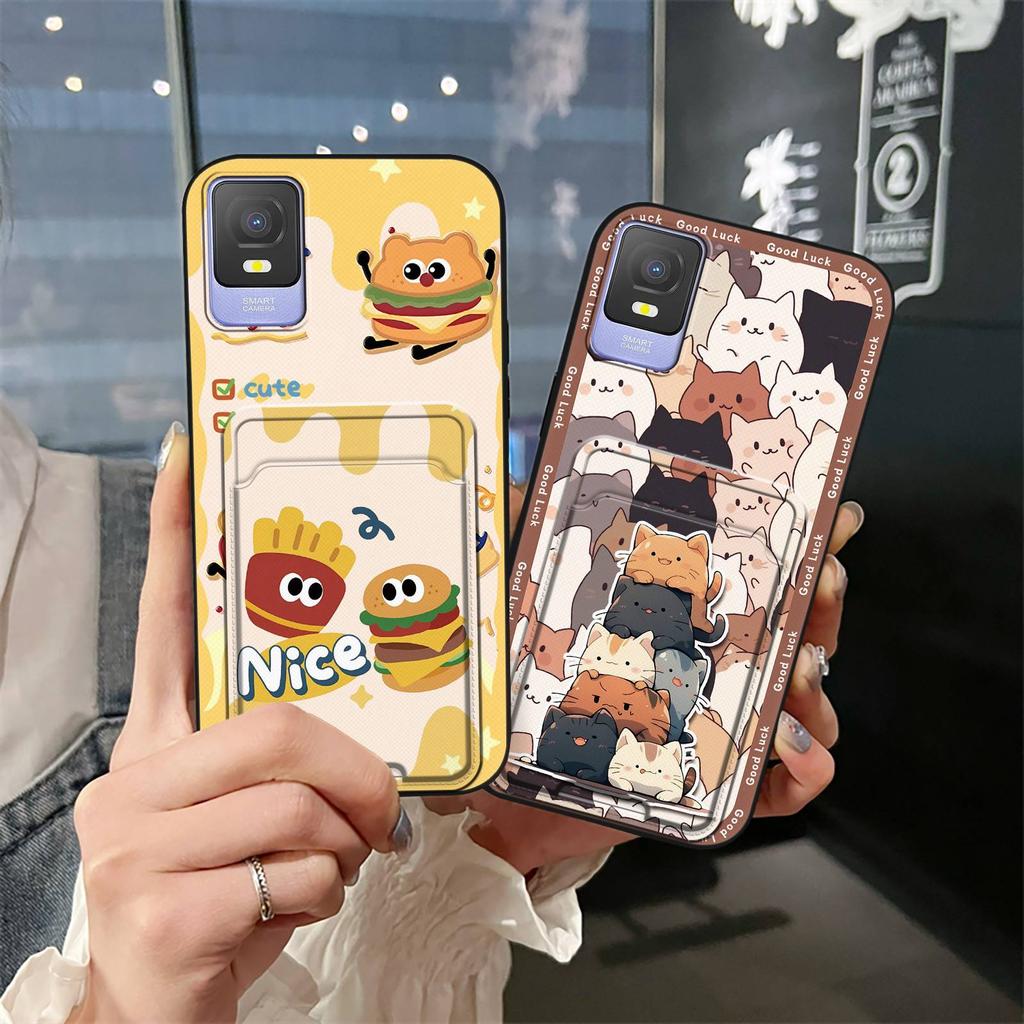 Full wrap TPU Phone Case For TCL 403 Cartoon Soft case Silicone Graffiti Card sleeve Dirt-resistant Cute Shockproof