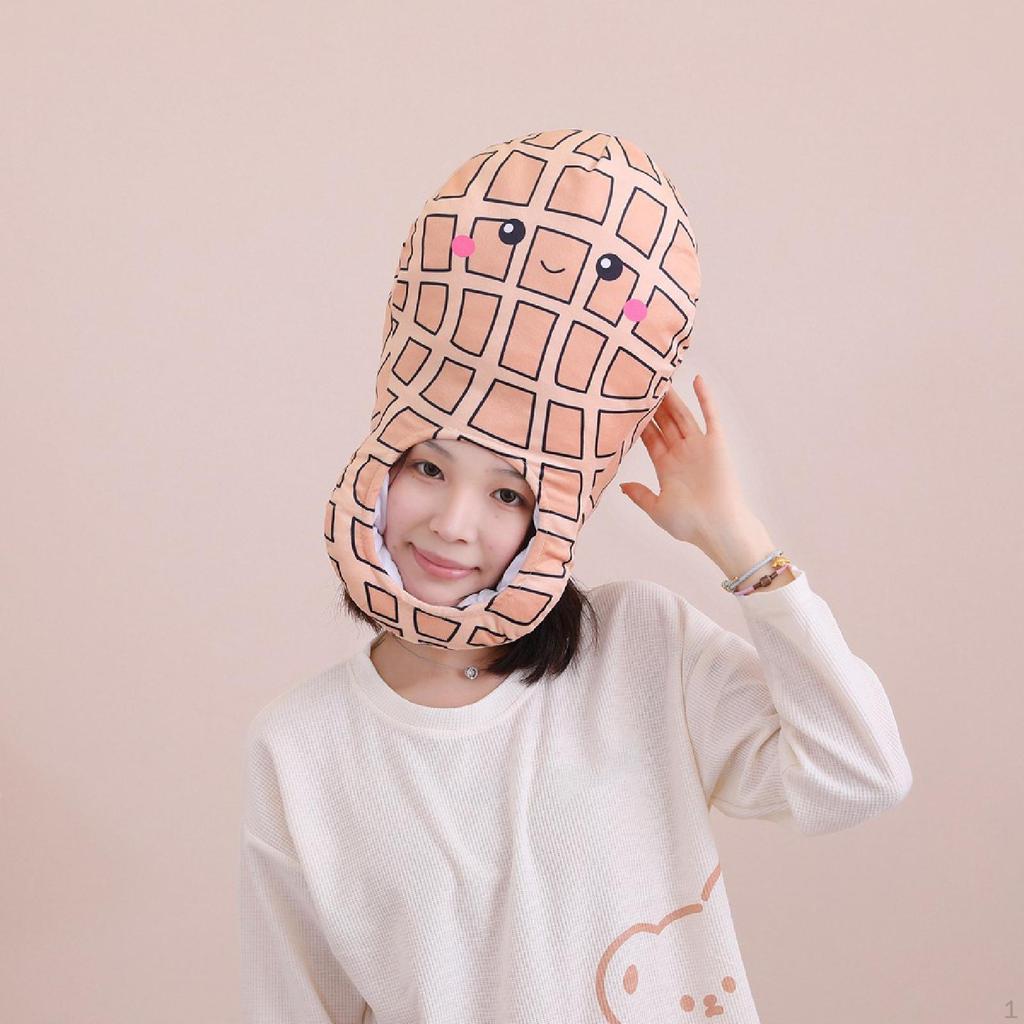 Peanut Hat Costume Decor Funny Headwear for Warm Dress up Bar Christmas Party
