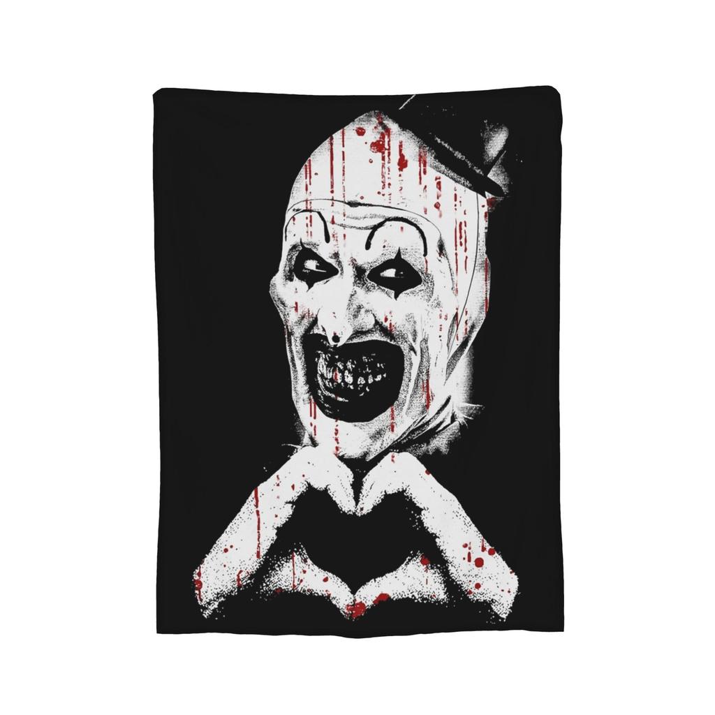 Art The Clown Terrifier Vintage Blankets Coral Fleece Plush Spring Autumn Super Soft Throw Blankets for Home Car Quilt