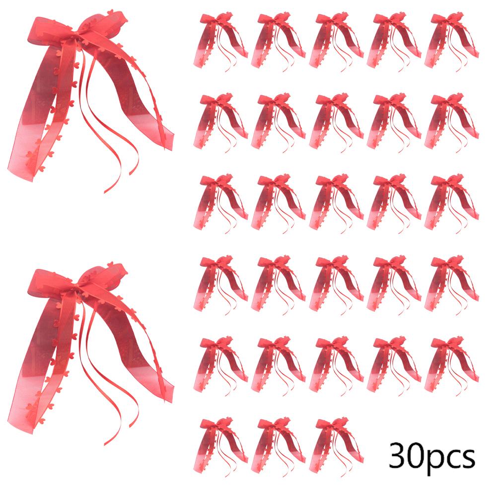 30Pcs/pack Wedding Bowknots Ribbon Bows Ribbon Bow Mini Cars Chairs Cloth Party Holiday Wedding Arch Vase Photo Prop Decoration