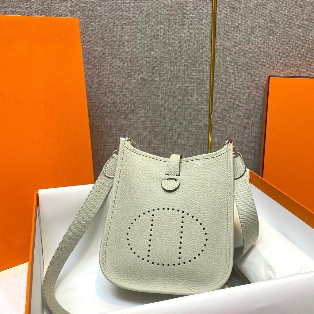 Togo Leather Evelyn Leather Cross-body Bag Top Layer Cowhide Casual Mobile Phone Bag Simple and Versatile Pure Leather Women's Bag