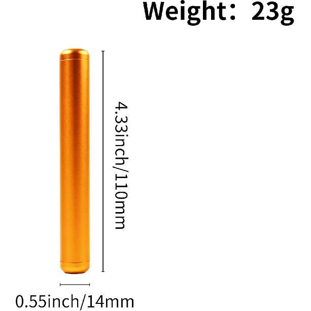 6 Pack Aluminum Metal Tube Conetainer,4.3 inch Metal Waterproof Storage Tube Container,Pocket-Sized Tube for Traveling