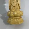 Natural Solid Wood Ksitigarbha Bodhisattva Statue Chinese Buddha Statues Home Room Office Feng Shui DecorationFigure Statue 11in