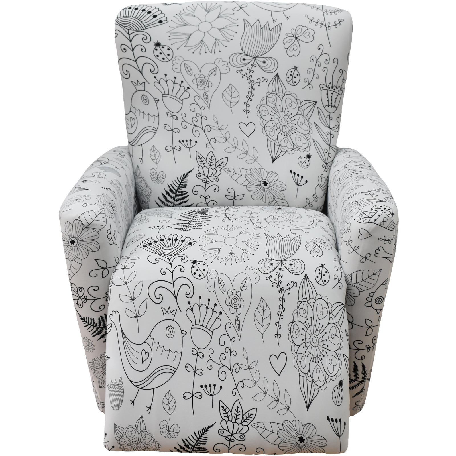 

4Pcs Recliner Sofa Covers Elastic Polyester Slipcovers Non-slip All-inclusive Protector with Pocket Single Seater Armchair Cover