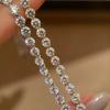 Geometric Zircon Round Bracelet For Women With Cubic Zirconia And Elegant Style