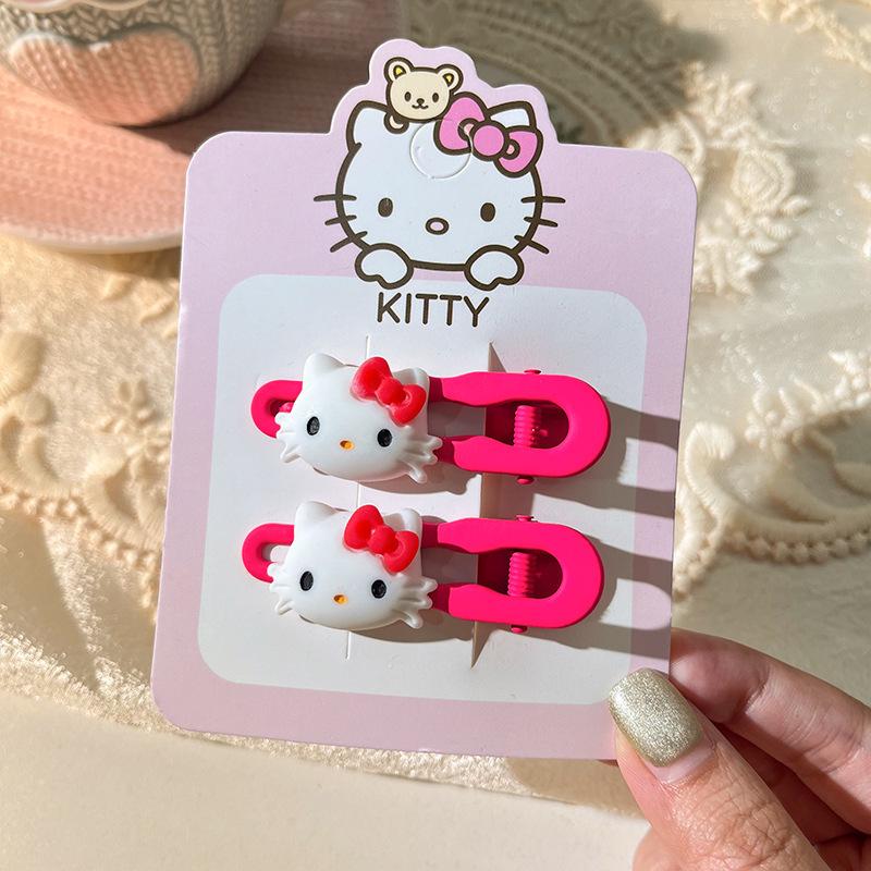 Sweet Cartoon Sanrio Heart Hair Clips - Super Cute & Versatile Hairpins for Baby and Girl's Bangs