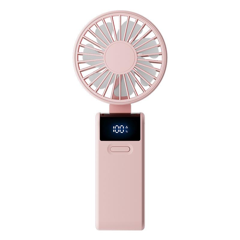 Portable USB Rechargeable Foldable Fan - Handheld, Desktop, & Neck-Hanging Multifunction Handheld Fan