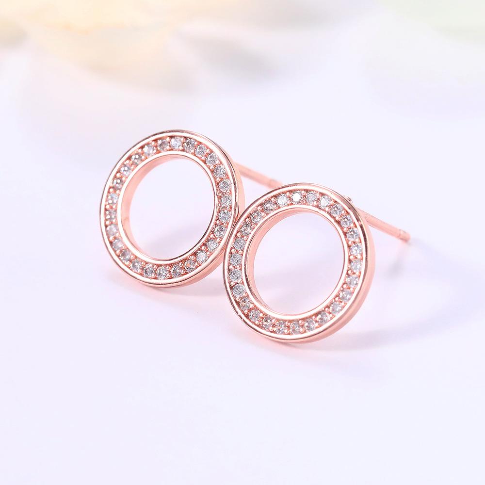 

Минималистичные серьги-пусеты с полым круглым дизайном, простые и креативные серьги с цирконом в форме буквы О для женщин, серьги для девушек, придающие жизненную силу