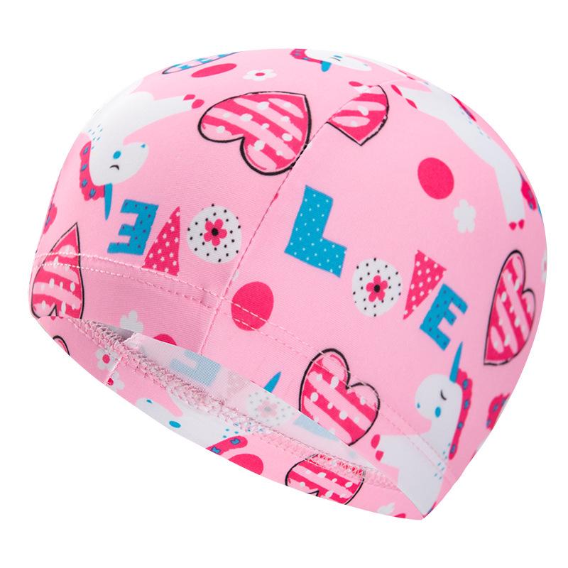 Children's Cartoon Swimming Cap - Comfortable Fabric Swim Hat for Boys and Girls, Ideal for Elementary Students Training In Pools