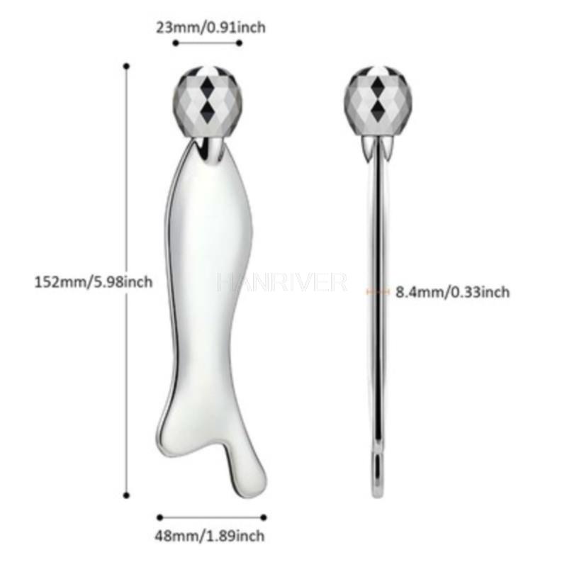 Streamlined mirror stainless steel fascia dredge meridian scrapping plate massage muscle lax dao fascia белый