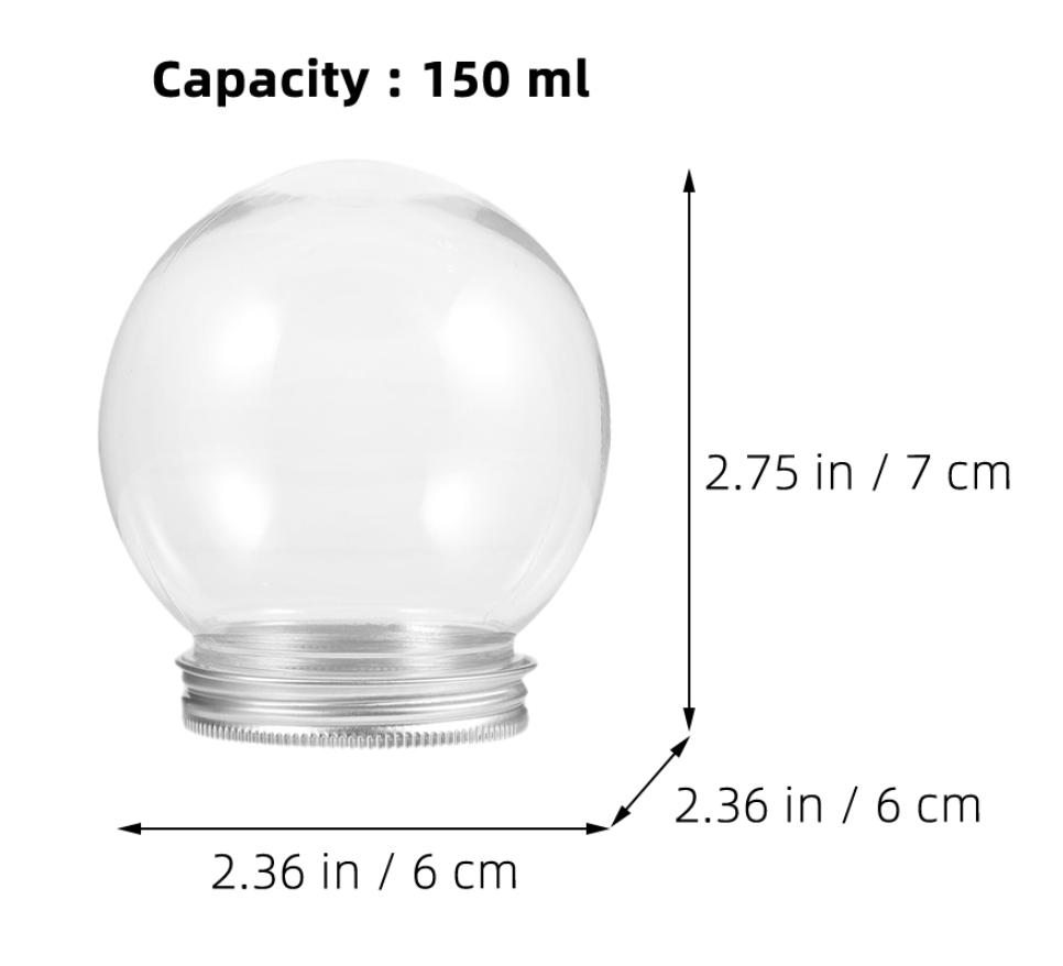Empty Christmas Snow Globe Transparent Water Balloon Globe With Lid Clear Cookie Container Home Storage Empty Multi-Functional