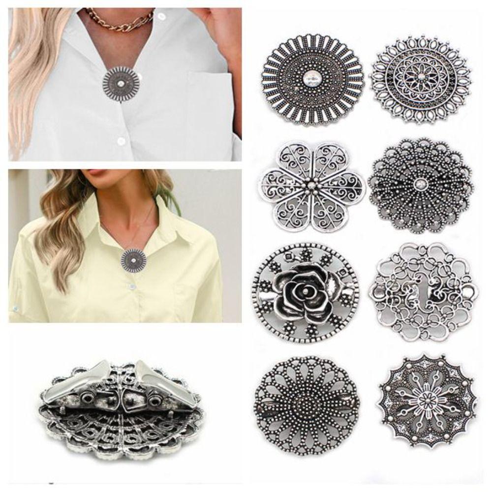 

сплав Шарм Аксессуары Цветочный узор Шаль Брошь Зажим Застежки Свитер Блузка Булавка Кардиган Зажим