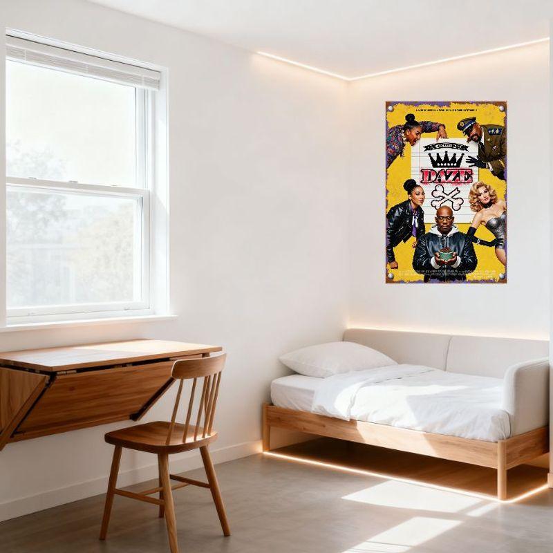 DAZE Spike Lee Movie Retro Metal Tin Sign, Colorful Dynamic Poster with Characters & Graphics, Vintage Home/Bar/Cafe Man Cave De