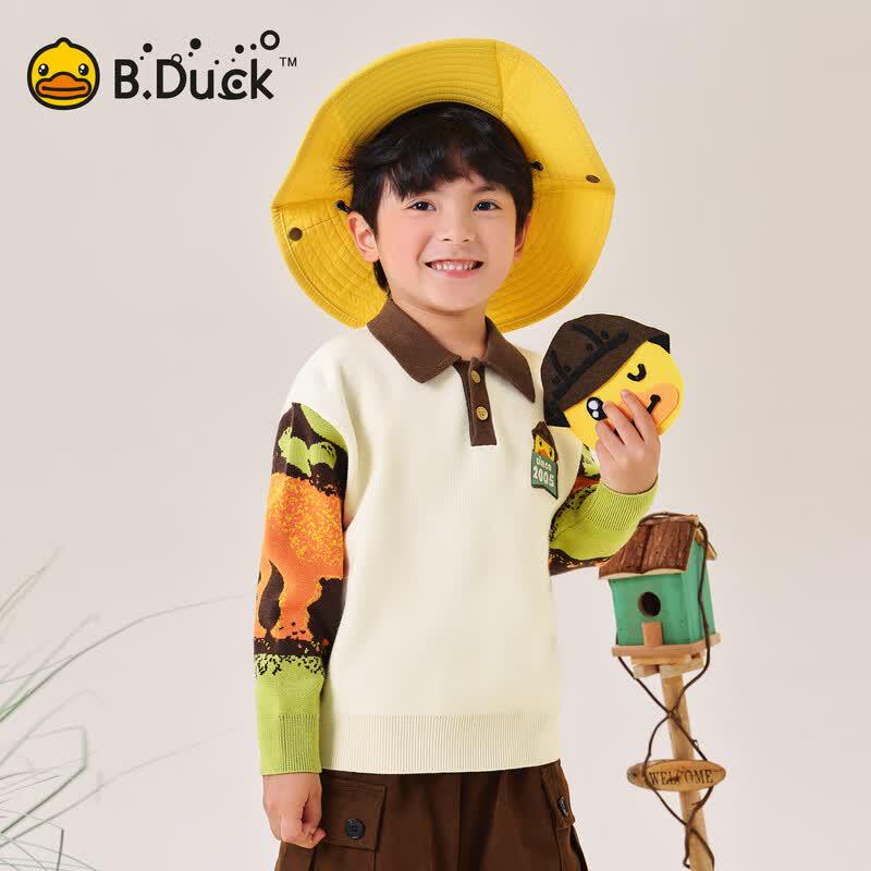 B.Duck Boys' Polo Collar Knit Sweater