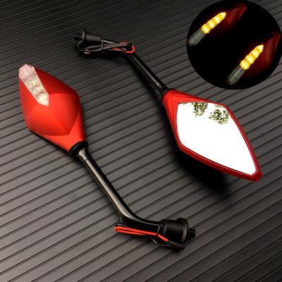 Led smerovky pre motocykle Spätné zrkadlo Skúter E-Bike Spätné zrkadlá Zadná strana Konvexné zrkadlo 10mm E-Bike Motorka