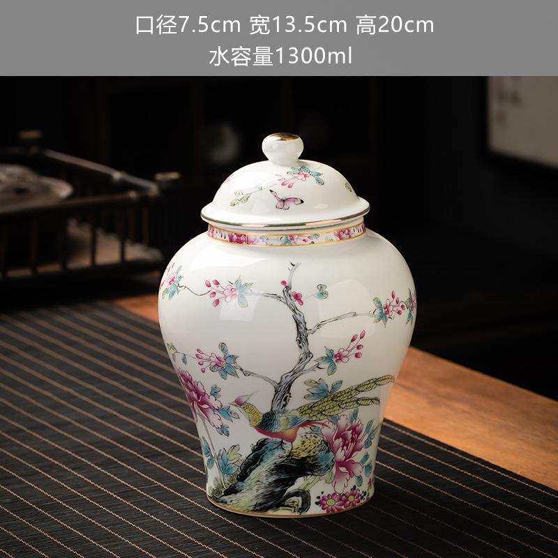 Blue and White Ceramic Sealed Jar Candy Coffee Storage General Jar Household Moisture-proof Tea Jars Tea Packaging Jars Tea Box