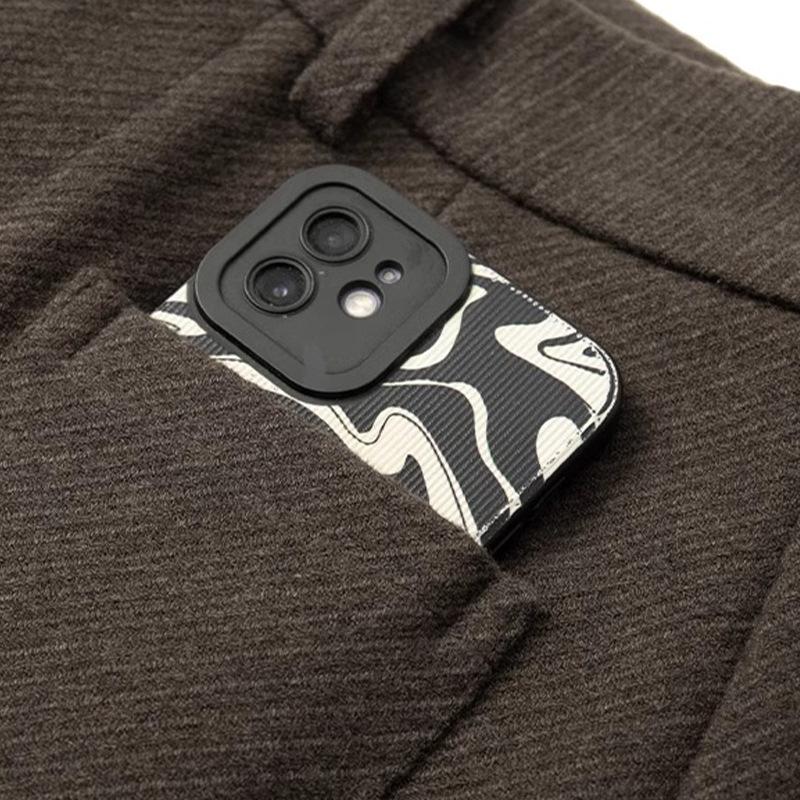 2024 New Women's Khaki Wool A-Line Midi Skirt with High Waist, Loose Fit, Slimming Slit, Perfect for Autumn/Winter.