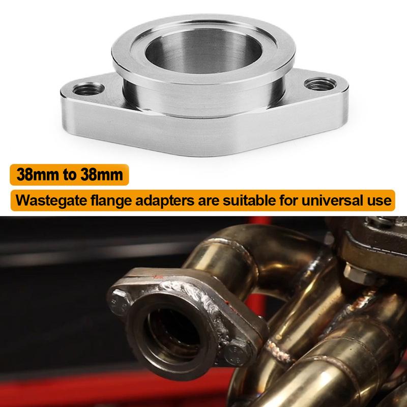 Bil Universal 2-Boltet Turbo Flange Manifold Ekstern Wastegate 38mm MV-R V-Bånd Flange Adapter Kit Rustfrit Stål