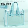 Thick Handled Document Folder Transparent Waterproof Durable Student Tutoring Paper Homework Book Storage Bag Organizer Pouch